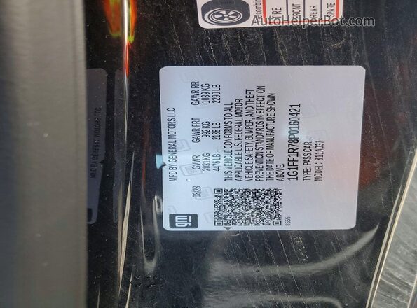 1G1FF1R78P0160421 2023 CHEVROLET CAMARO Black Vista del compartimento del motor