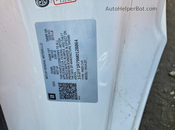 1G1FF1R79M0128864 2021 CHEVROLET CAMARO Белый Вид подкапотного пространства