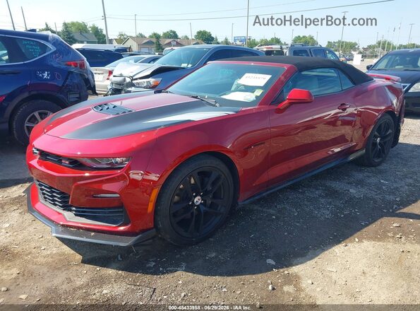 1G1FG3D75P0104789 2023 CHEVROLET CAMARO Red წინა მარცხენა ხედი სამი მეოთხედიდან