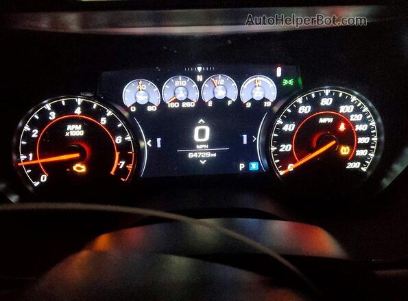 1G1FH1R76K0105162 2019 CHEVROLET CAMARO Black Instrument cluster view