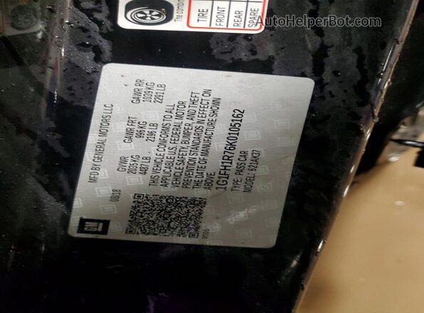 1G1FH1R76K0105162 2019 CHEVROLET CAMARO Black Engine compartment view
