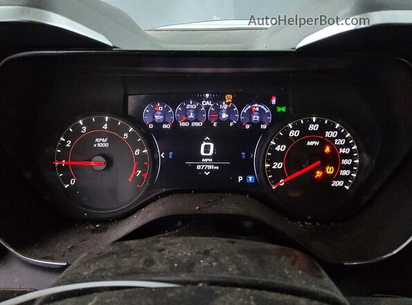 1G1FH1R76L0135442 2020 CHEVROLET CAMARO Gray Vista del cuadro de instrumentos