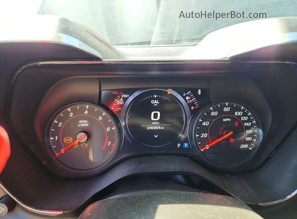 1G1FH1R77L0111327 2020 CHEVROLET CAMARO Black Instrument cluster view