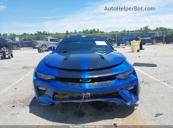 1G1FH3D75J0141314 2018 CHEVROLET CAMARO Blue Instrument cluster view