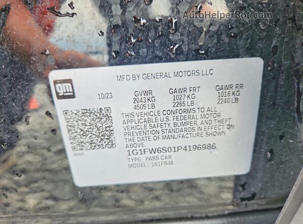 1G1FW6S01P4196986 2023 CHEVROLET BOLT Black 