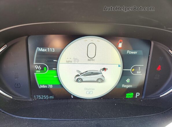 1G1FX6S07H4182010 2017 CHEVROLET BOLT Gray Սարքավորումների վահանակի տեսք