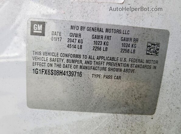 1G1FX6S08H4139716 2017 CHEVROLET BOLT White Շարժիչի բաժամունքի տեսք