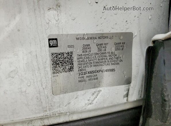 1G1FX6S0XP4149985 2023 CHEVROLET BOLT White 