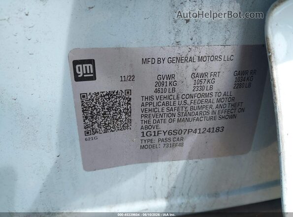 1G1FY6S07P4124183 2023 CHEVROLET BOLT Blue Вид підкапотного простору