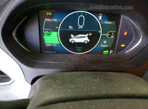 1G1FZ6S02L4133882 2020 CHEVROLET BOLT Black ხელსაწყოთა პანელის ხედი