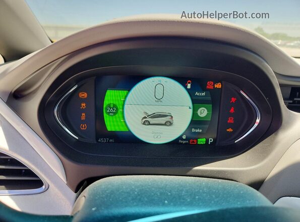 1G1FZ6S06K4147976 2019 CHEVROLET BOLT White ხელსაწყოთა პანელის ხედი