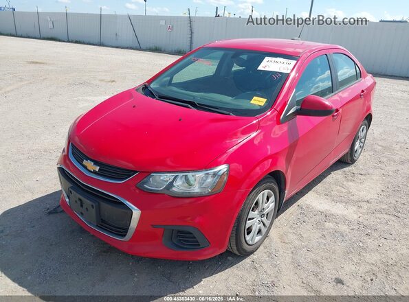 1G1JB5SH1H4142594 2017 CHEVROLET SONIC Red Առջևի ձախ երեք քառորդ տեսարան