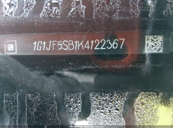 1G1JF5SB1K4122367 2019 CHEVROLET SONIC Red ძრავის განყოფილების ხედი