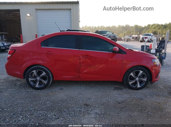 1G1JF5SB1K4122367 2019 CHEVROLET SONIC Red უკანა სალონის ხედი