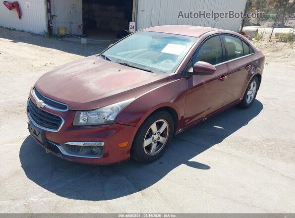 1G1PE5SB2G7212761 2016 CHEVROLET CRUZE Burgundy წინა მარცხენა ხედი სამი მეოთხედიდან