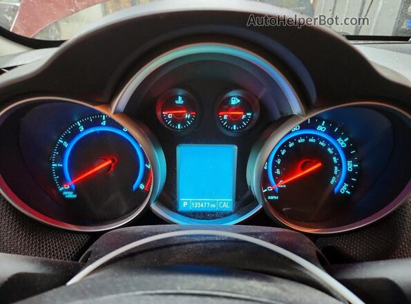 1G1PE5SB8G7207385 2016 CHEVROLET CRUZE Burgundy Instrument cluster view