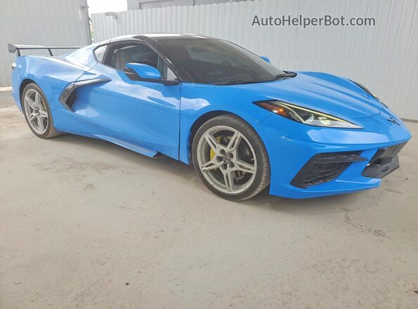 1G1YA2D41N5109109 2022 CHEVROLET CORVETTE Blue Передня права чверть