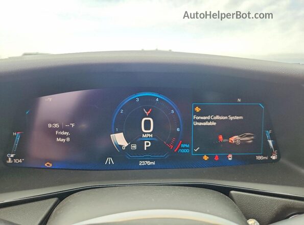 1G1YA2D41T5106322 2026 CHEVROLET CORVETTE Gray Instrument cluster view