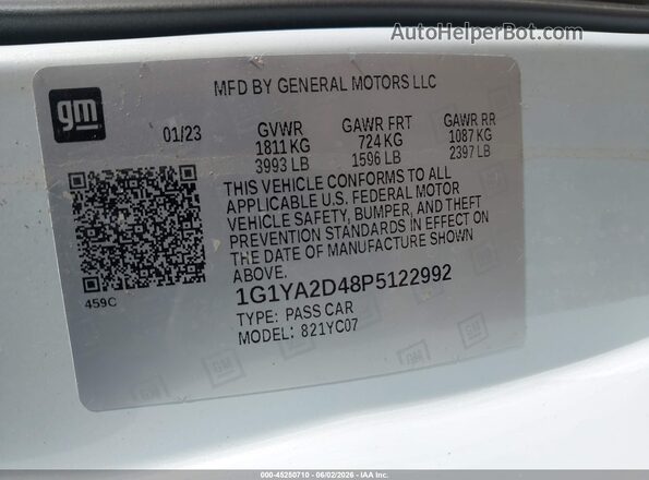 1G1YA2D48P5122992 2023 CHEVROLET CORVETTE Blue Widok komory silnika