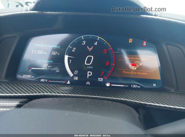 1G1YA2D49P5128526 2023 CHEVROLET CORVETTE Black Vista de los asientos traseros