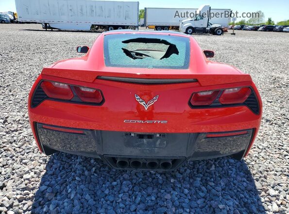 1G1YA2D71K5119063 2019 CHEVROLET CORVETTE Red Widok z tyłu