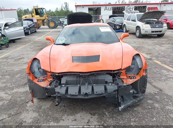 1G1YA2D76K5100105 2019 CHEVROLET CORVETTE Orange უკანა სალონის ხედი