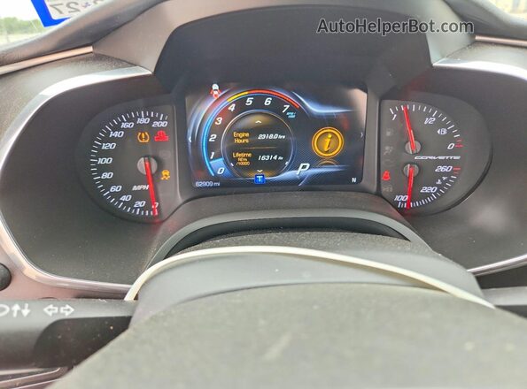 1G1YB2D73G5122616 2016 CHEVROLET CORVETTE White Vista del cuadro de instrumentos