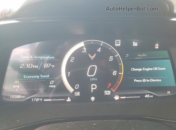 1G1YB3D47P5114496 2023 CHEVROLET CORVETTE Burgundy Սարքավորումների վահանակի տեսք