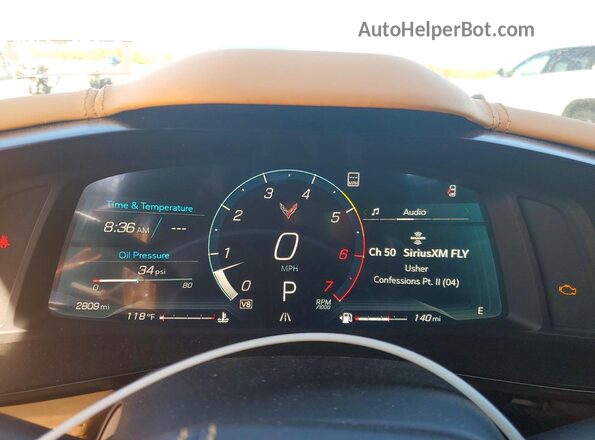 1G1YC2D48P5110027 2023 CHEVROLET CORVETTE Red ხელსაწყოთა პანელის ხედი