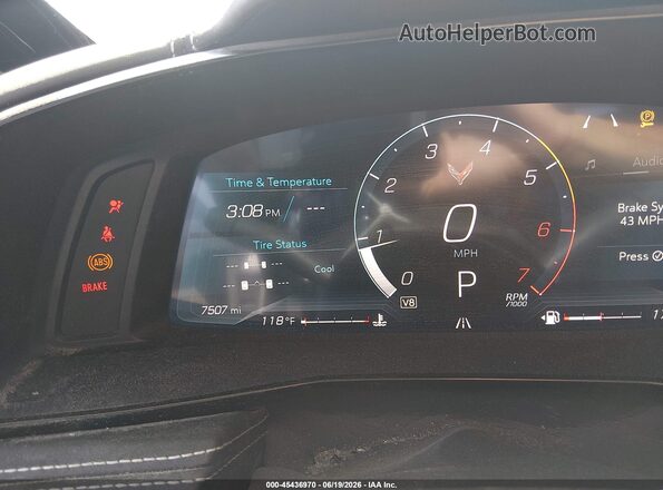 1G1YC2D49R5122089 2024 CHEVROLET CORVETTE Gray უკანა სავარძლების ხედი