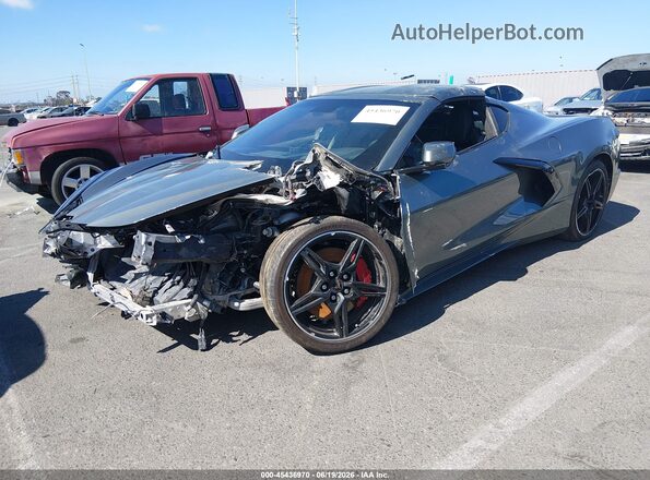 1G1YC2D49R5122089 2024 CHEVROLET CORVETTE Gray წინა მარცხენა ხედი სამი მეოთხედიდან