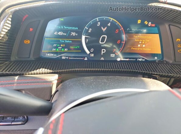 1G1YC2D4XR5112929 2024 CHEVROLET CORVETTE Red Widok zestawu wskaźników