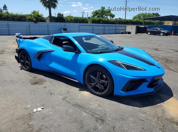 1G1YC3D41M5123624 2021 CHEVROLET CORVETTE Blue Delantero derecho