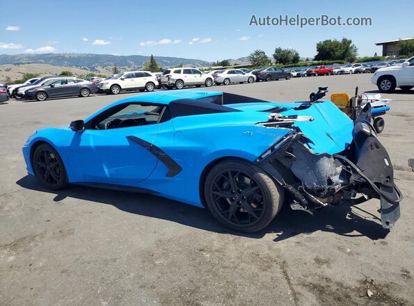 1G1YC3D41M5123624 2021 CHEVROLET CORVETTE Blue Trasero izquierdo