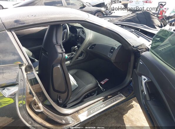1G1YD2D7XK5106044 2019 CHEVROLET CORVETTE Black წინა სალონის ხედი