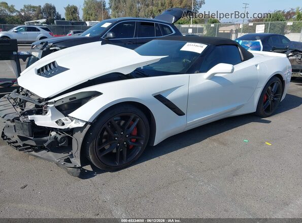 1G1YK3D76H5116008 2017 CHEVROLET CORVETTE White წინა მარცხენა ხედი სამი მეოთხედიდან