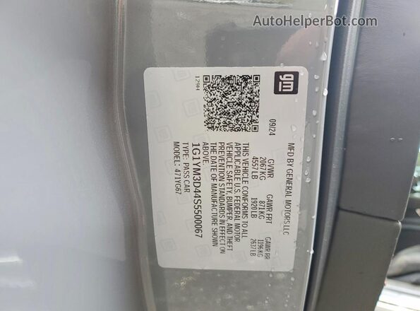 1G1YM3D44S5500067 2025 CHEVROLET CORVETTE Gray ძრავის განყოფილების ხედი