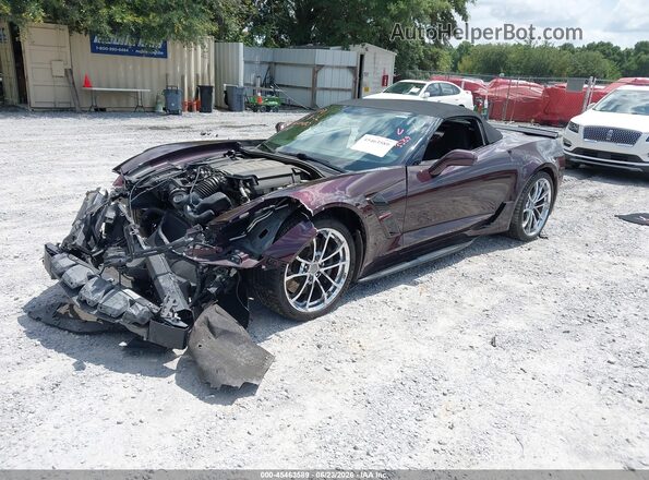 1G1YY3D73H5108642 2017 CHEVROLET CORVETTE Maroon Vista tres cuartos delantera izquierda