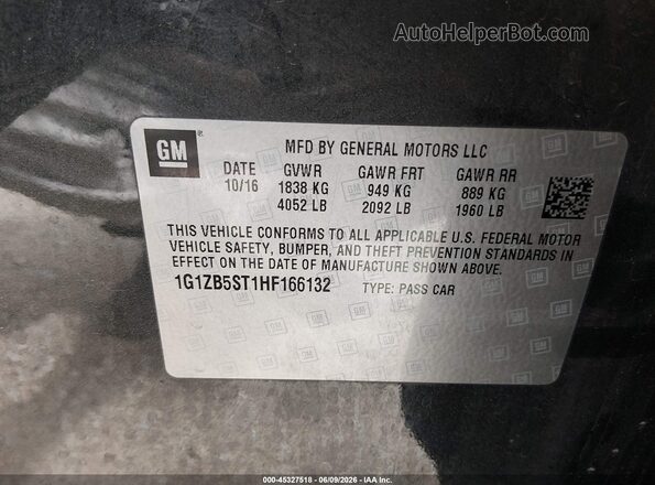 1G1ZB5ST1HF166132 2017 CHEVROLET MALIBU Silver Widok komory silnika