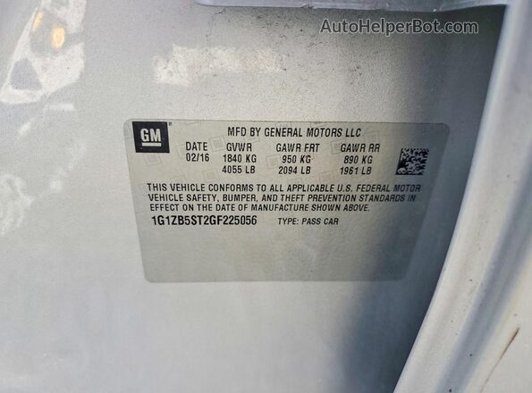 1G1ZB5ST2GF225056 2016 CHEVROLET MALIBU Silver 