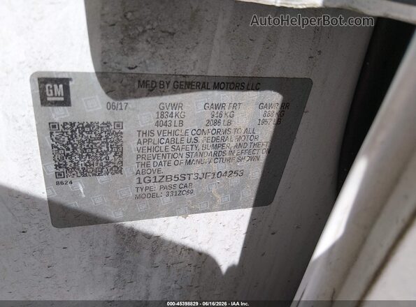 1G1ZB5ST3JF104253 2018 CHEVROLET MALIBU White Widok komory silnika