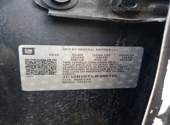 1G1ZB5ST5JF290720 2018 CHEVROLET MALIBU Black Engine compartment view
