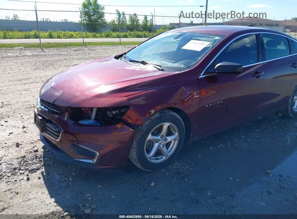 1G1ZB5ST7GF201772 2016 CHEVROLET MALIBU Burgundy წინა მარცხენა ხედი სამი მეოთხედიდან