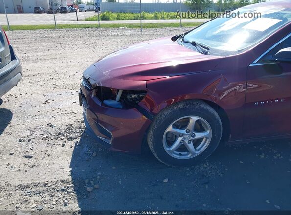 1G1ZB5ST7GF201772 2016 CHEVROLET MALIBU Burgundy უკანა სალონის ხედი