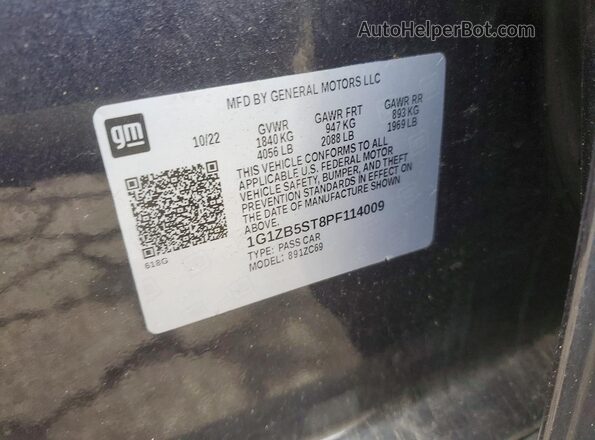 1G1ZB5ST8PF114009 2023 CHEVROLET MALIBU Black 