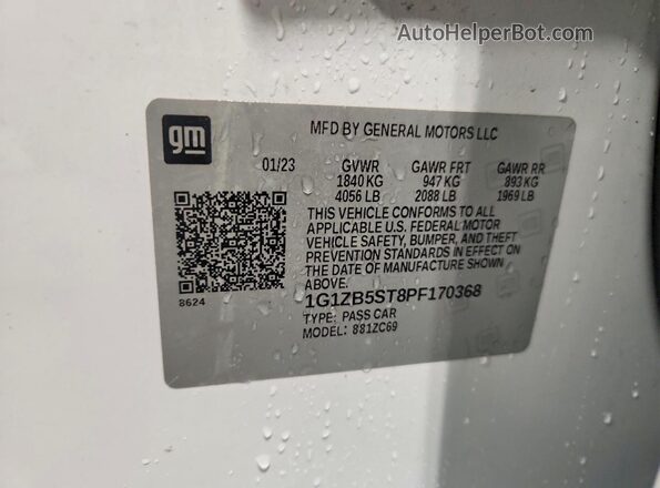 1G1ZB5ST8PF170368 2023 CHEVROLET MALIBU White 