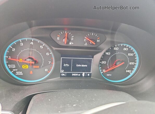 1G1ZB5ST9JF278411 2018 CHEVROLET MALIBU Silver Вид щитка приладів