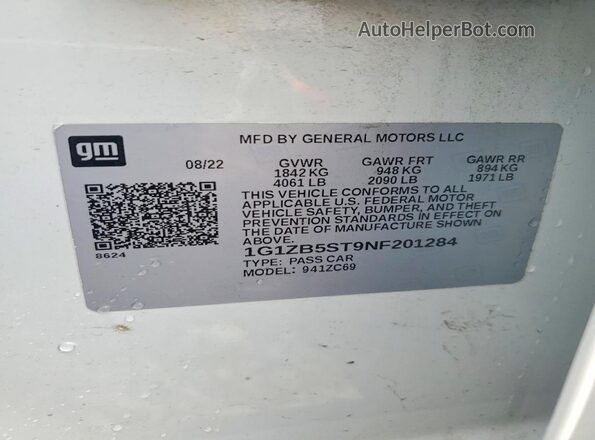 1G1ZB5ST9NF201284 2022 CHEVROLET MALIBU White Շարժիչի բաժամունքի տեսք