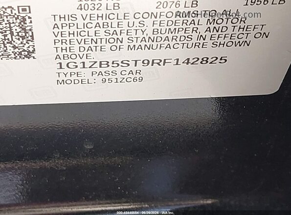 1G1ZB5ST9RF142825 2024 CHEVROLET MALIBU Black Vista del compartimento del motor