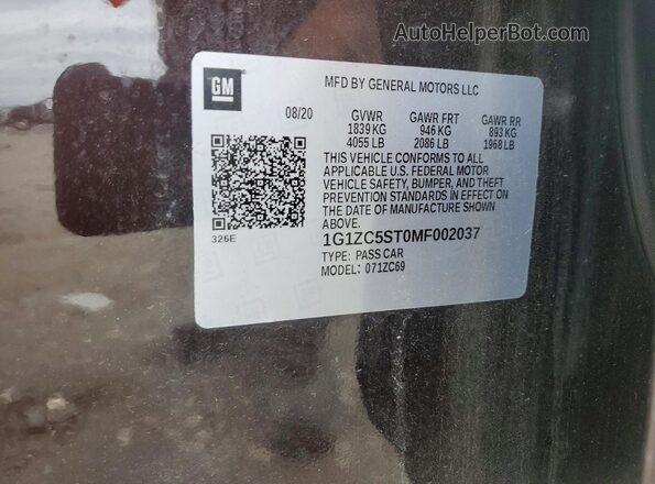 1G1ZC5ST0MF002037 2021 CHEVROLET MALIBU Brown 